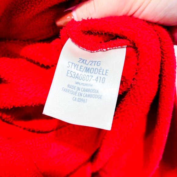 WINDRIVER Red Fleece Zip Jacke | Cozy Casual Winter Layer | XX-Large * - Picture 7 of 8